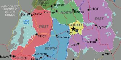 Mapie miasta od kigali, Rwanda