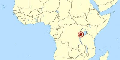 Mapa Rwanda, Afryka