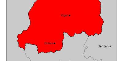 Mapa Rwandy z malarią