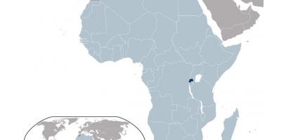 Mapa Rwandy w świecie
