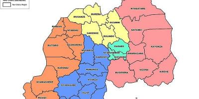 Mapa Rwandy sektorów