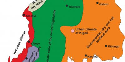 Mapa Rwandy klimatu